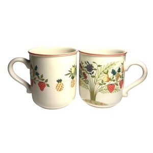 Villeroy & Boch Bon Appetit Appetito Mug 748872 RARE Red Border Fruit Coffee Mug